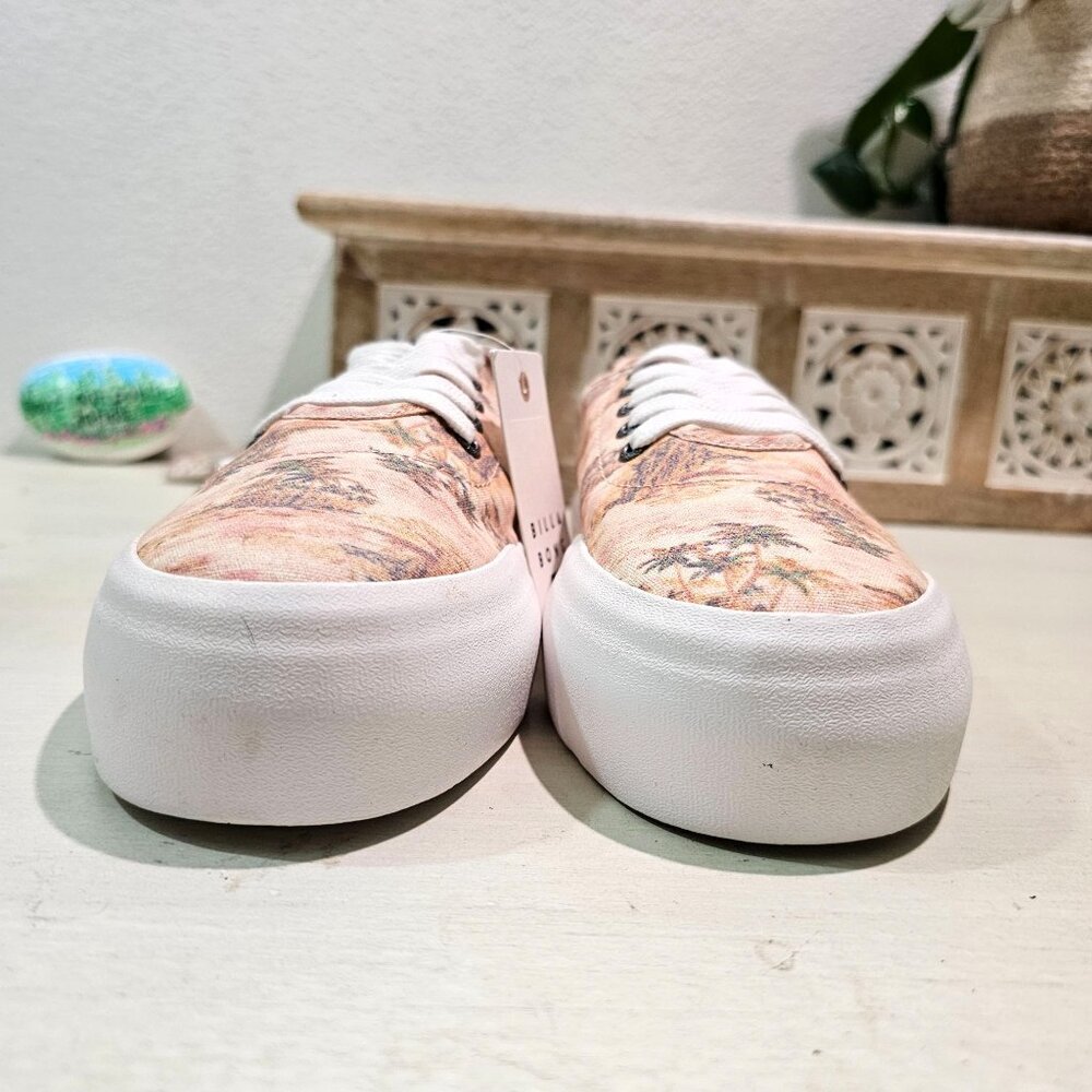 Billabong Women Sz 10 Platform Tropical Palm Rio Lace Up Cushioned Sneaker Shoes - Picture 5 of 13